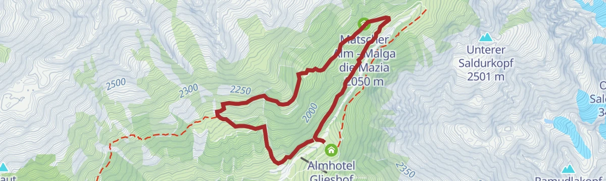 Route map: Sentiero circolare nella Val di Mazia